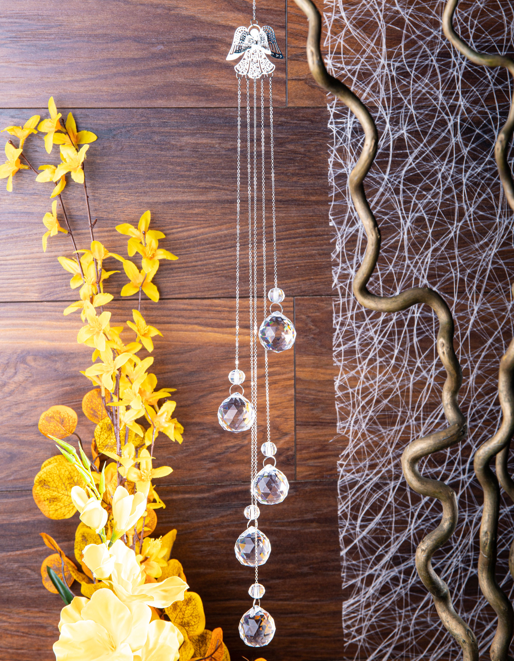 Engel Mobile mit Kristallen