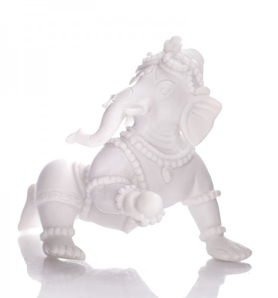 Spielender Ganesha - Alabaster