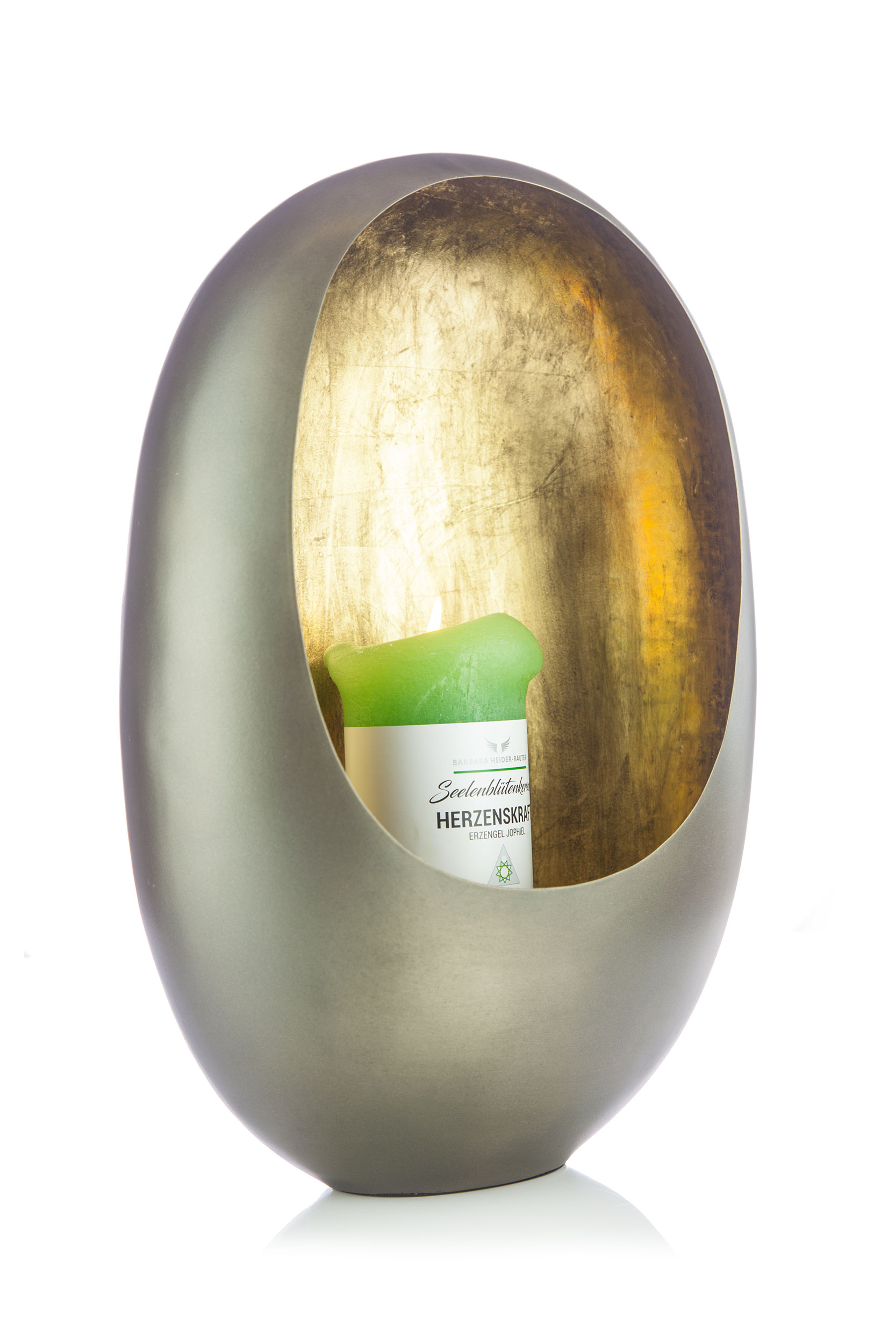 Kerzenhalter Geode des Lichts, Seelenblütenkerze