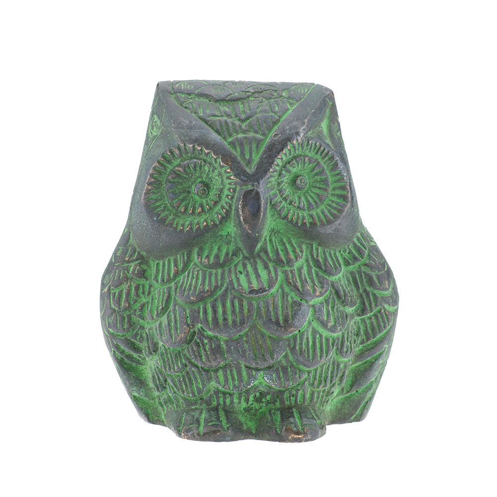 Eule Figur (Messing Antik) – Symbol der Weisheit und Klarheit