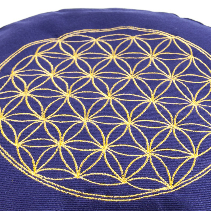 Blume des Lebens Meditationskissen, lila