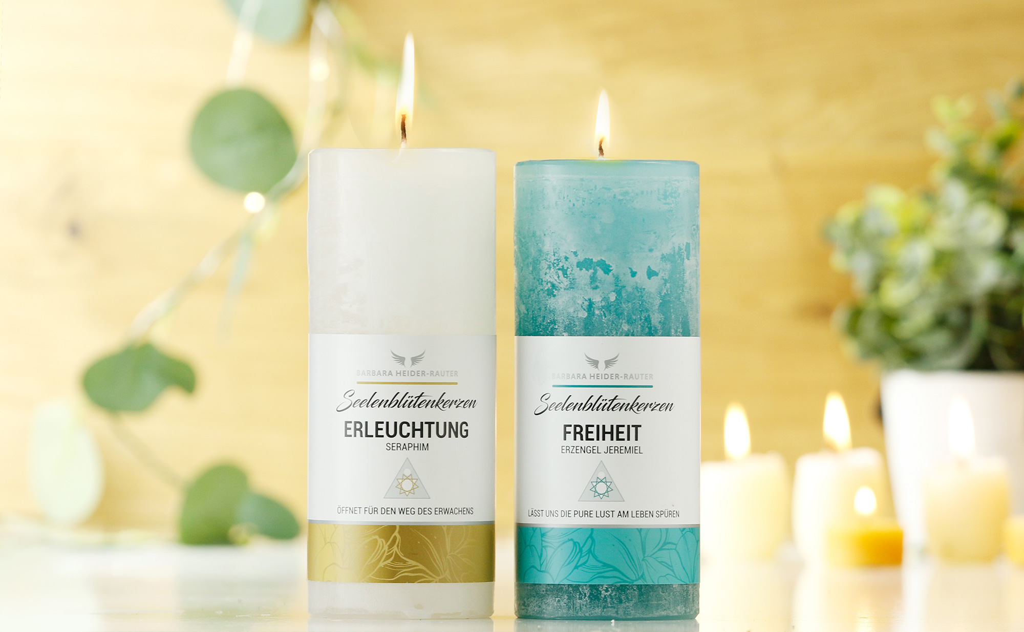 Seelenblütenkerze Freiheit und Erleuchtung spnden sanften Kerzenschein