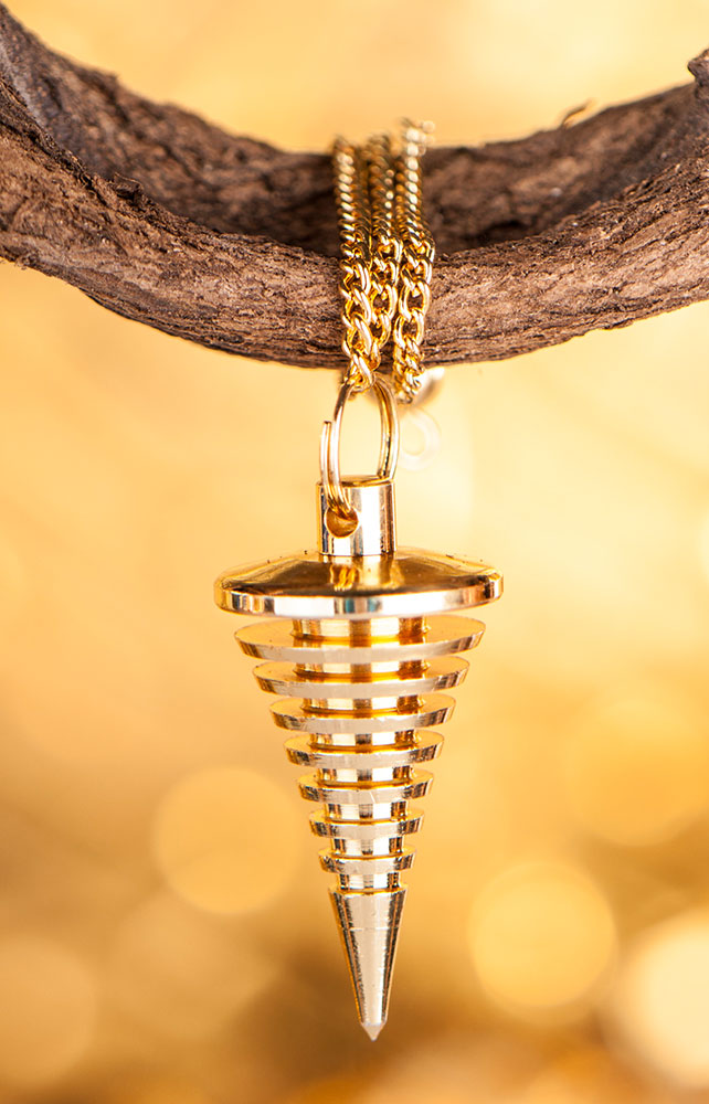 Rillenpendel, Messing vergoldet