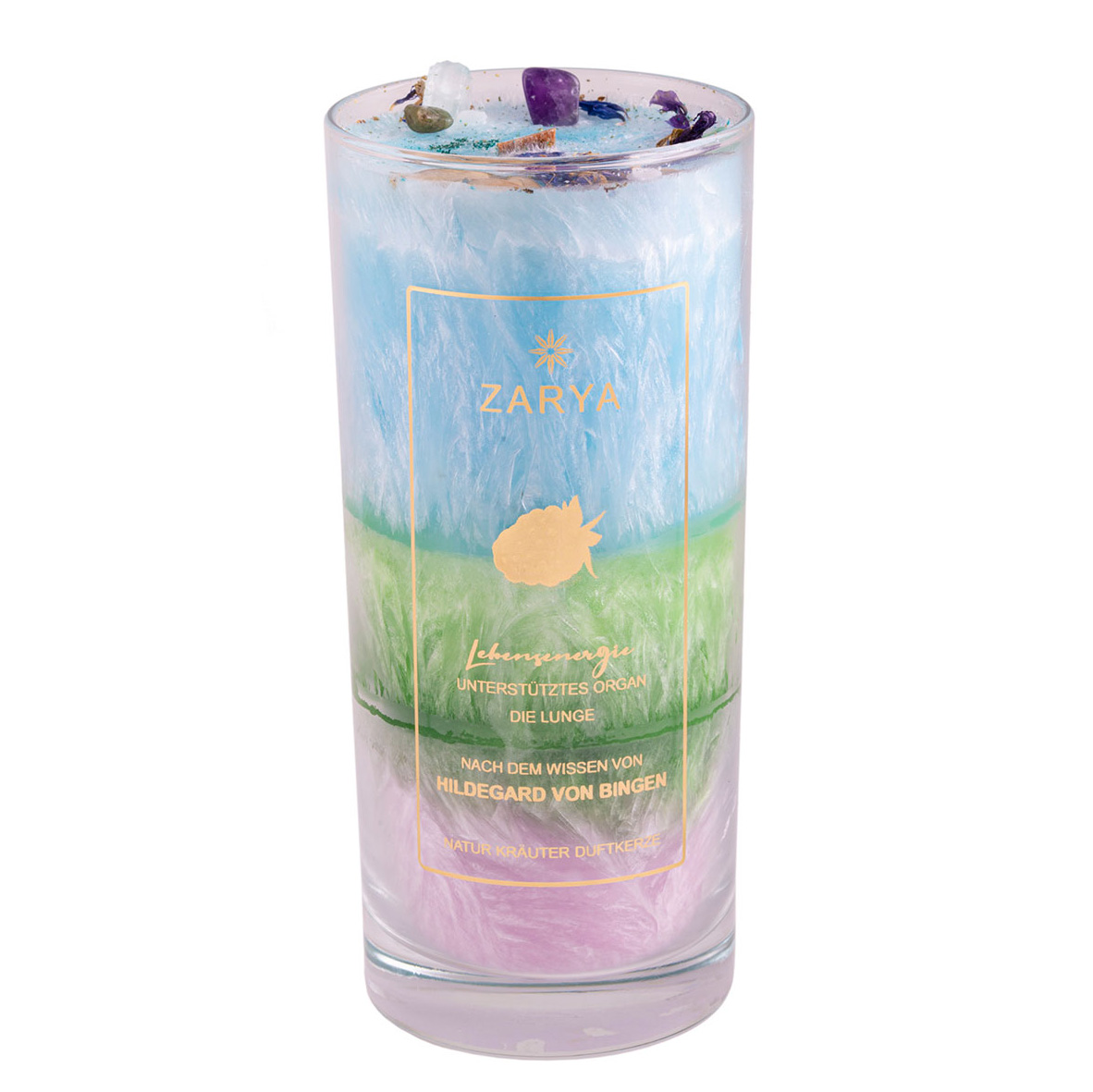 Heilkräuter Duftkerze Lebensenergie nach Hildegard von Bingen