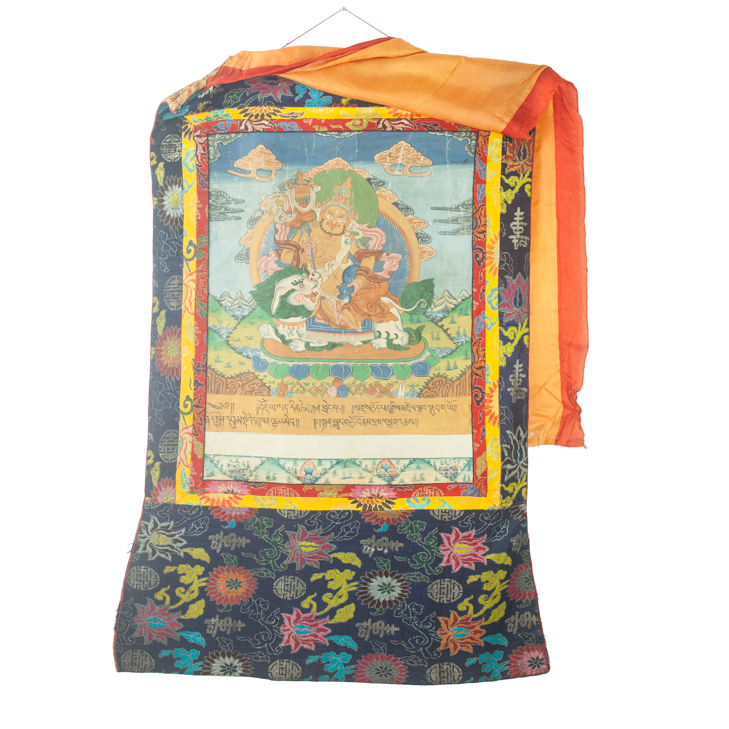 Thangka Kubera Jambhala - der Gott des Reichtums