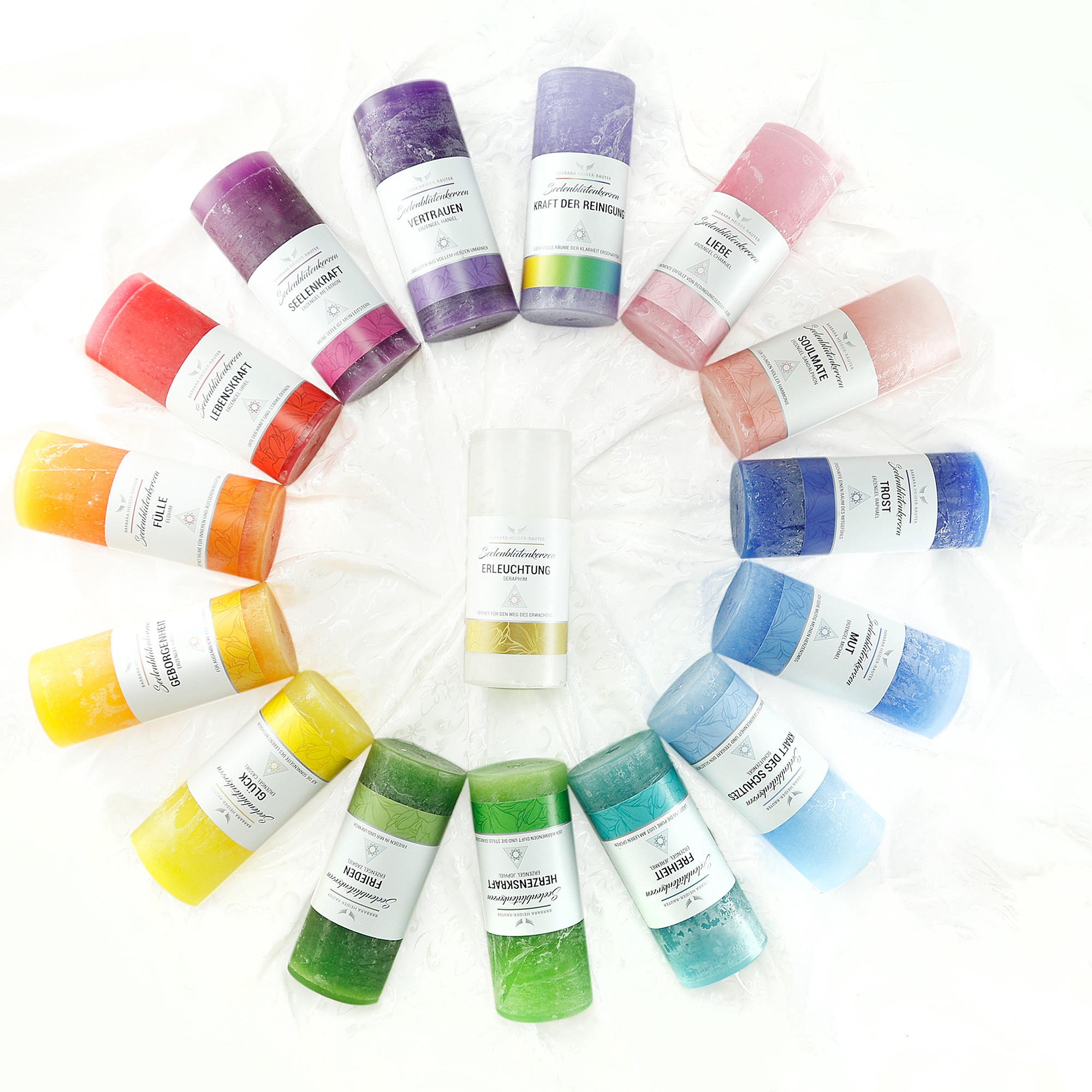 Übersicht aller Seelenblütenkerzen von Barbara Heider-Rauter