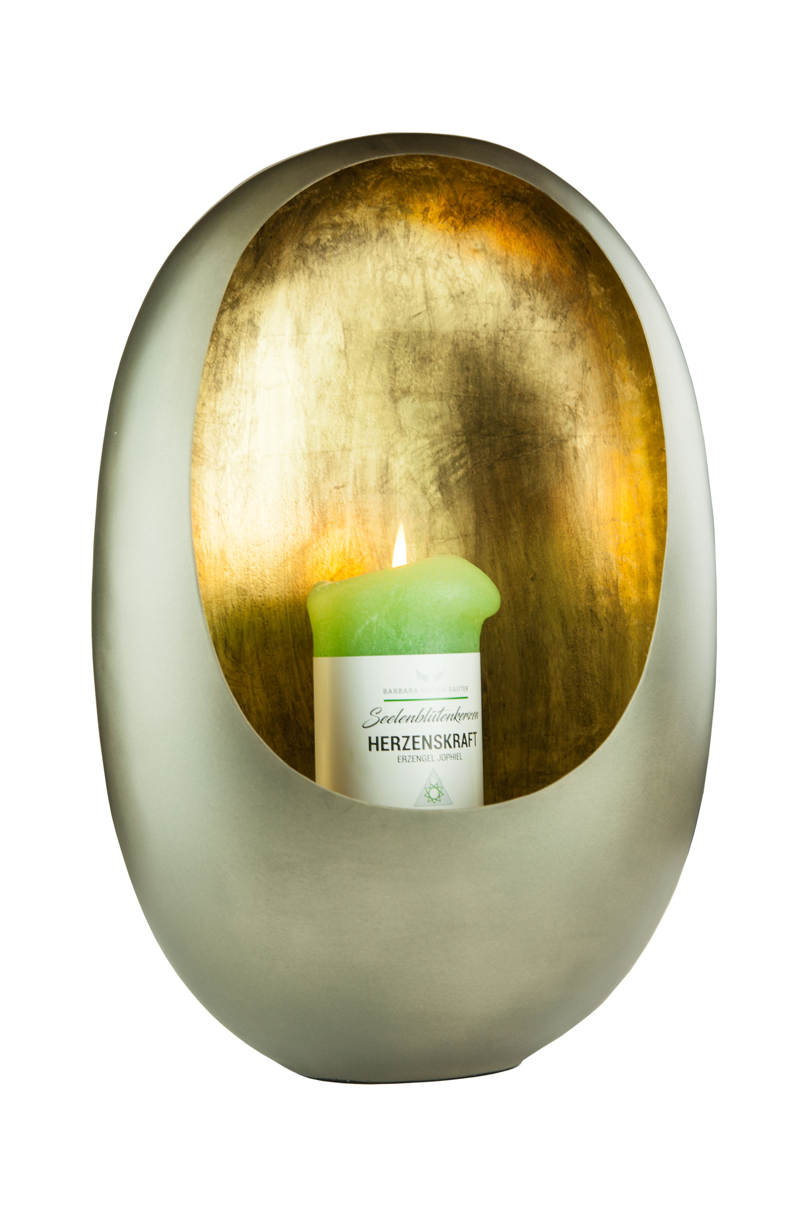 Kerzenhalter Geode des Lichts, Seelenblütenkerze