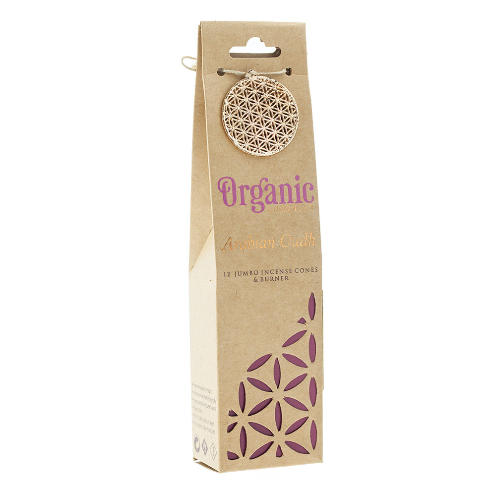 Organic Goodness Arabisches Oudh Räucherkegel mit Halter