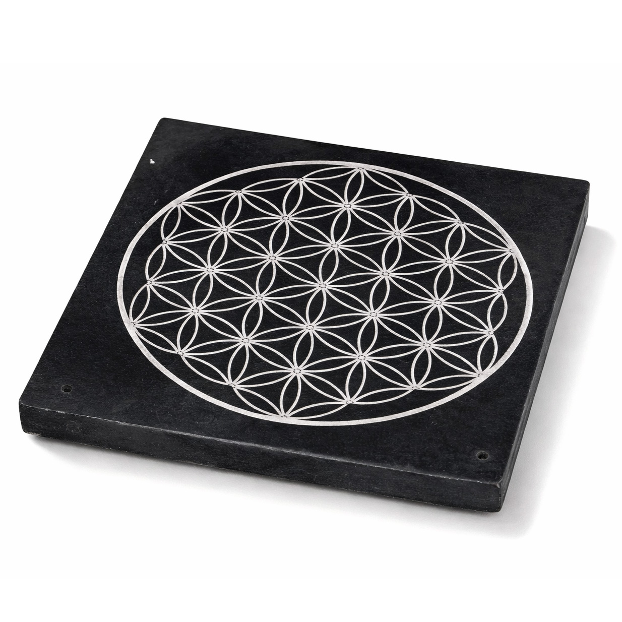 Blume des Lebens - Räucherstäbchenhalter schwarz