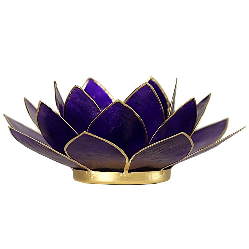 Lotus Licht Violett Chakra 7 Goldrand