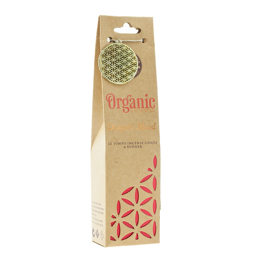 Organic Goodness Drachenblut Räucherkegel mit Halter