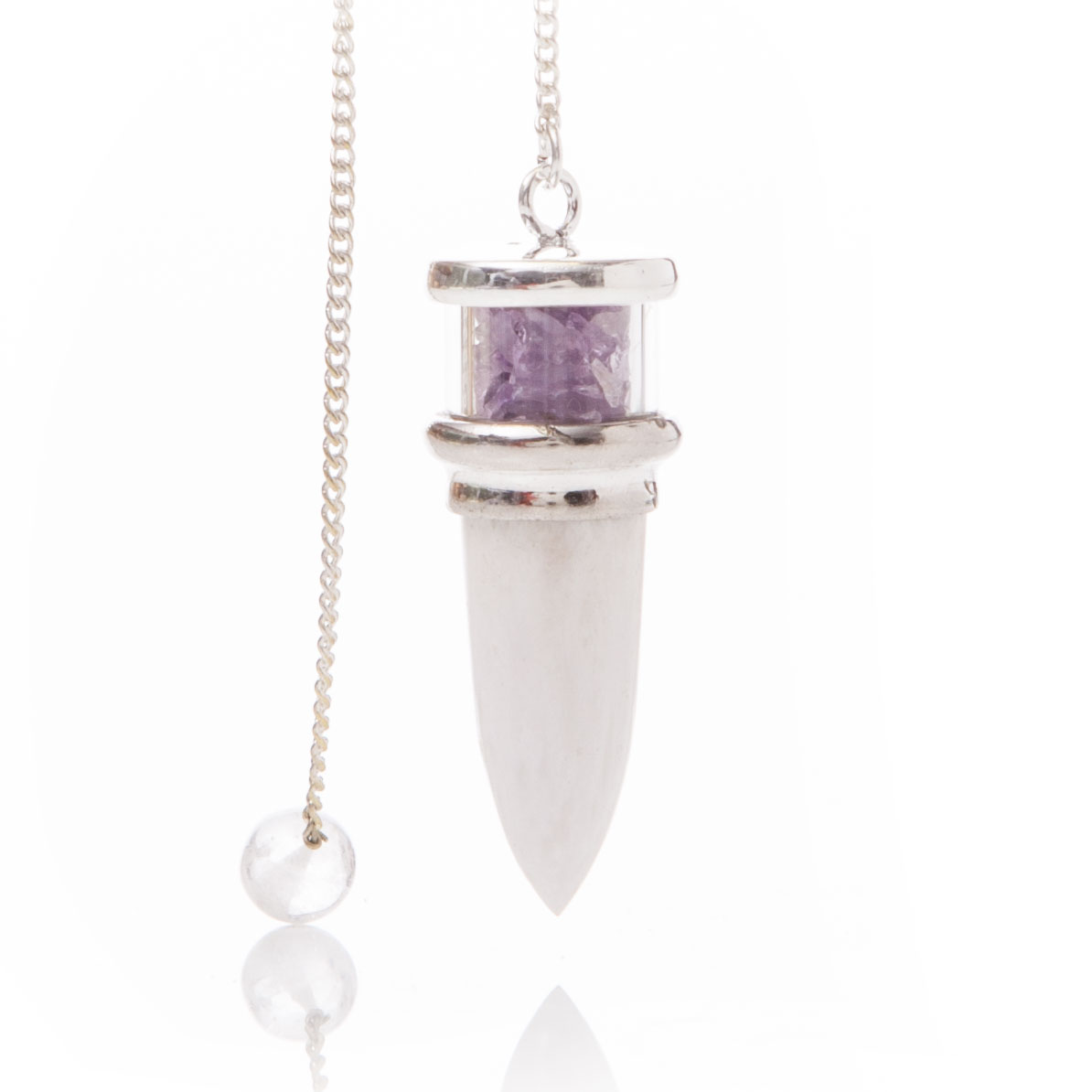 Howlith-Pendel-mit-Amethyst