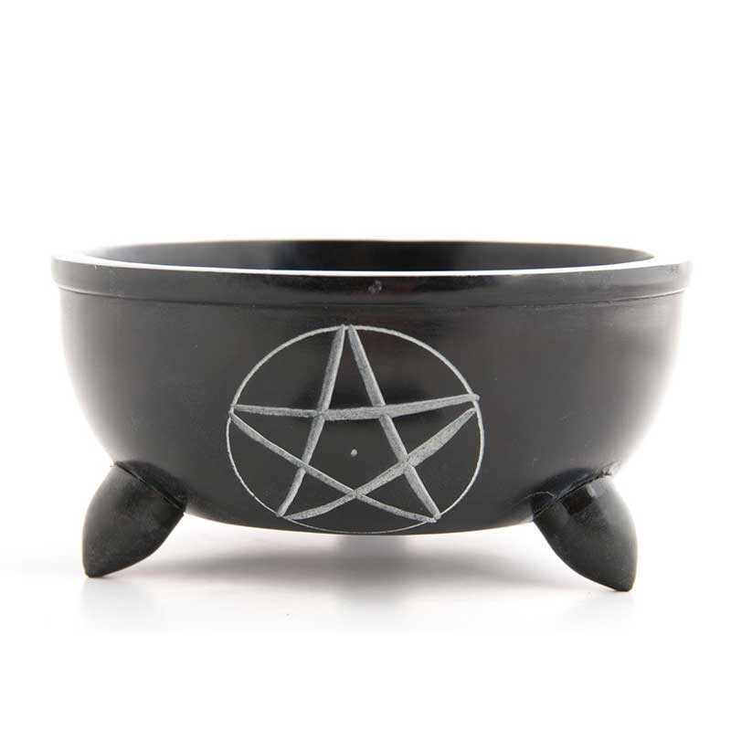 Specksteinschale zum Räuhern Pentagramm, groß