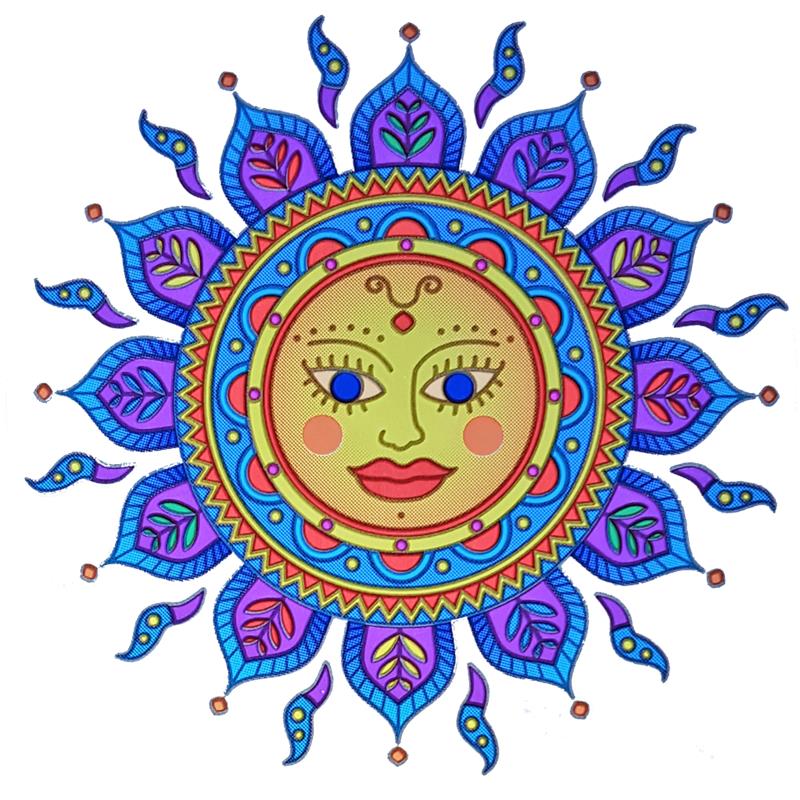 Fensterbild Goldene Sonne