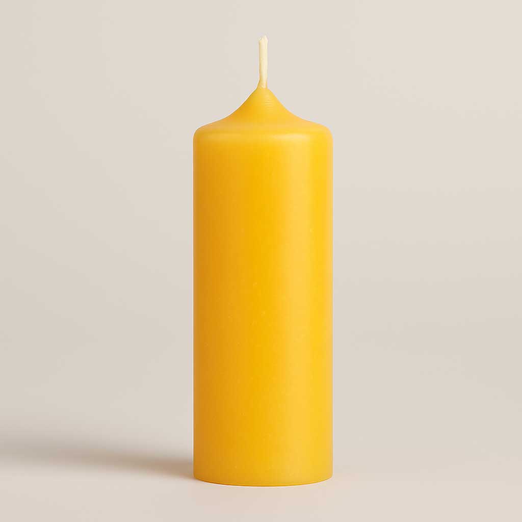 Bienenwachsstumpenkerze Natur