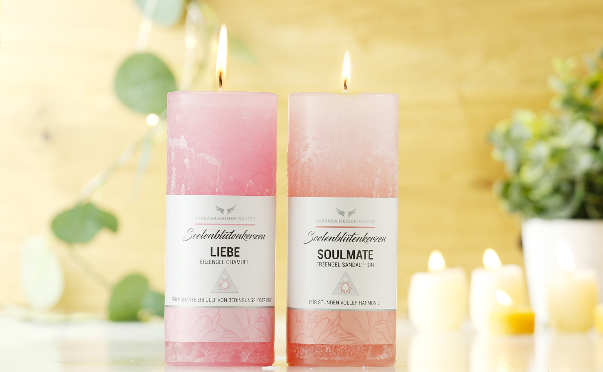 Seelenblütenkerzen Liebe und Soulmate Spenden Kerzenschein